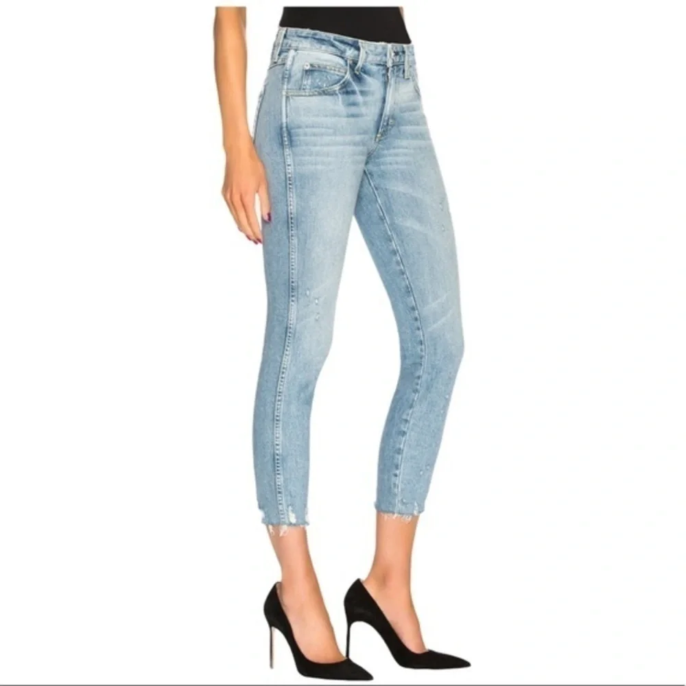 NWT AMO Revolve Stix Crop Distressed Boho Bohemian Skinny Jeans